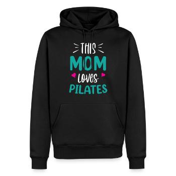 Cette mère aime Pilates MamanMon amant - Sweat à capuche Premium bio Homme - noir - Devant - Nico (187cm)