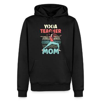 Yoga Lehrerin Mama Yogalehrerin Mami Mutter Hobby - Männer Premium Bio Hoodie - Schwarz - Vorne - Nico (187cm)