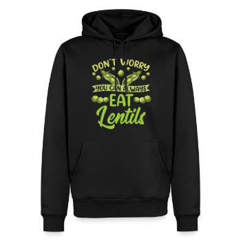 Keine Sorge Linsen Kann Man Immer Essen Linse - Männer Premium Bio Hoodie - Schwarz - Vorne - Nico (187cm)