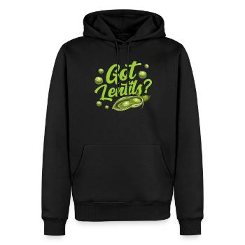 Les lentilles ont des amants Lentille Soupe de lentilles Nourriture - Sweat à capuche Premium bio Homme - noir - Devant - Nico (187cm)
