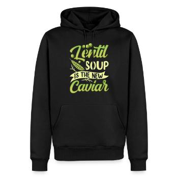 Lentil Soup Is The New Caviar Lens Lentils - Men’s Premium Organic Hoodie - black - Front - Nico (187cm)