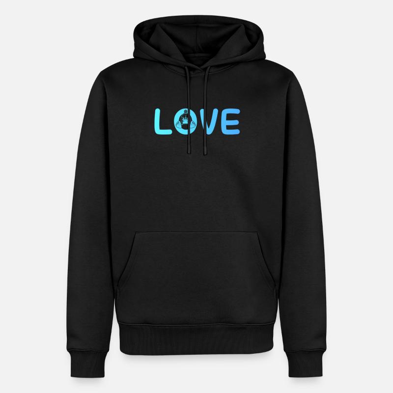 l’amour de la musculation - Sweat à capuche Premium bio Homme - noir