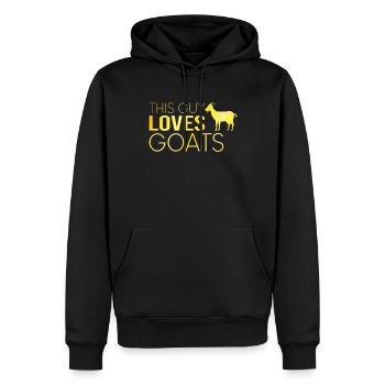 Typ Ziegen Spruch - Männer Premium Bio Hoodie - Schwarz - Vorne - Nico (187cm)