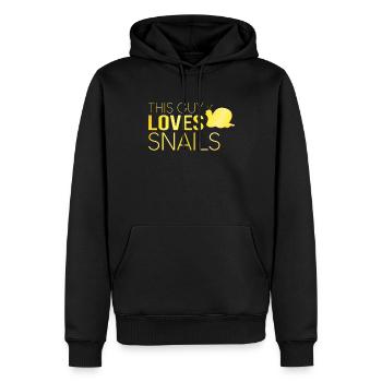 Mädchen Schnecke Spruch - Männer Premium Bio Hoodie - Schwarz - Vorne - Nico (187cm)