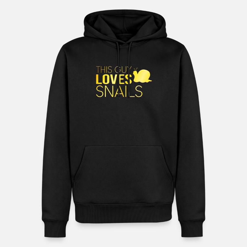 Mädchen Schnecke Spruch - Männer Premium Bio Hoodie - Schwarz