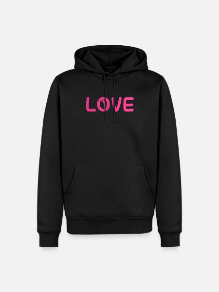 Boxe Amour - Sweat à capuche Premium bio Homme - noir