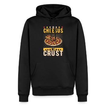 Pizzabäcker Pizzaiolo In Cheesus We Crust - Männer Premium Bio Hoodie - Schwarz - Vorne - Nico (187cm)