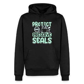 Protect and preserve seals - Männer Premium Bio Hoodie - Schwarz - Vorne - Nico (187cm)