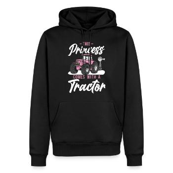 Farming Farmer Girl Female Tractor - Männer Premium Bio Hoodie - Schwarz - Vorne - Nico (187cm)