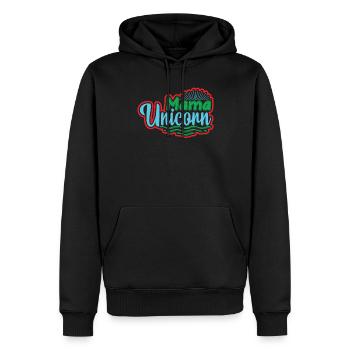 Mama Einhorn Licorne - Sweat à capuche Premium bio Homme - noir - Devant - Nico (187cm)