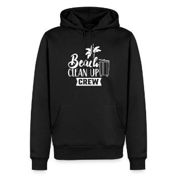 Équipe de nettoyage de plage Nettoyage de plage - Sweat à capuche Premium bio Homme - noir - Devant - Nico (187cm)