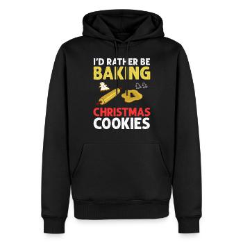 Christmas Baking Cookies Cookies Gingerbread - Men’s Premium Organic Hoodie - black - Front - Nico (187cm)