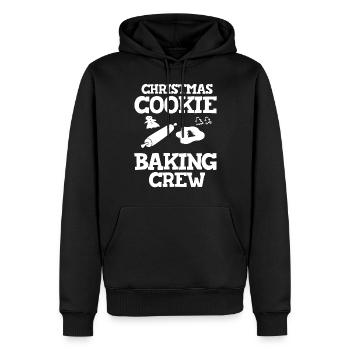 Christmas Baking Cookies Cookies Gingerbread - Men’s Premium Organic Hoodie - black - Front - Nico (187cm)