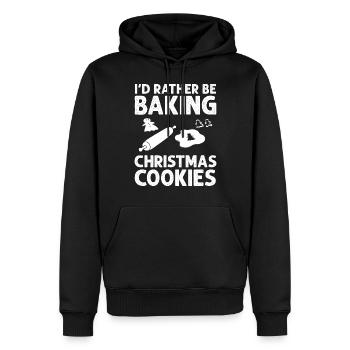 Christmas Baking Cookies Cookies Gingerbread - Men’s Premium Organic Hoodie - black - Front - Nico (187cm)
