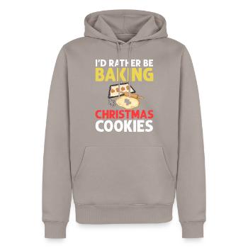 Christmas Baking Cookies Cookies Gingerbread - Men’s Premium Organic Hoodie - taupe - Front - Nico (187cm)