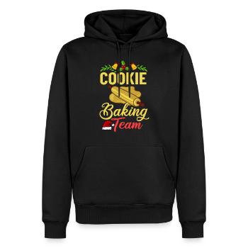 Christmas Baking Cookies Cookies Gingerbread - Men’s Premium Organic Hoodie - black - Front - Nico (187cm)