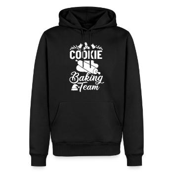 Christmas Baking Cookies Cookies Gingerbread - Men’s Premium Organic Hoodie - black - Front - Nico (187cm)