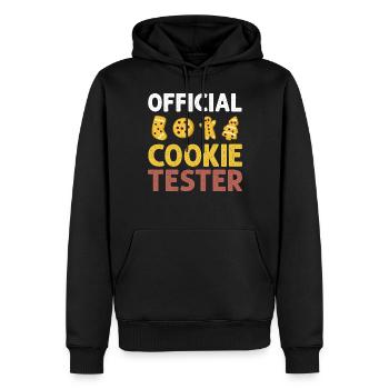 Biscuits de Noël Biscuits Cuisson Biscuits de Noël - Sweat à capuche Premium bio Homme - noir - Devant - Nico (187cm)