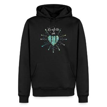 Konfetti im Herz Karneval Fasching Kostümersatz - Männer Premium Bio Hoodie - Schwarz - Vorne - Nico (187cm)