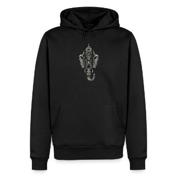 Ganesha I Hinduism Buddhism Motif for - Men’s Premium Organic Hoodie - black - Front - Nico (187cm)