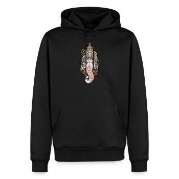 Ganesha I Hindouisme Bouddhisme Motif pour - Sweat à capuche Premium bio Homme - noir - Devant - Nico (187cm)