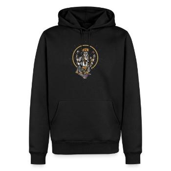 Ganesha I Hindouisme Bouddhisme Motif pour - Sweat à capuche Premium bio Homme - noir - Devant - Nico (187cm)