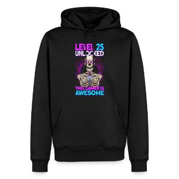 jeu de joueur 25e anniversaire jeux vidéo de jeu - Sweat à capuche Premium bio Homme - noir - Devant - Nico (187cm)