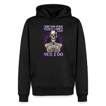 gamer gaming gaming jeux vidéo cadeau - Sweat à capuche Premium bio Homme - noir - Devant - Nico (187cm)