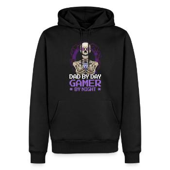 gamer gaming gaming jeux vidéo cadeau - Sweat à capuche Premium bio Homme - noir - Devant - Nico (187cm)