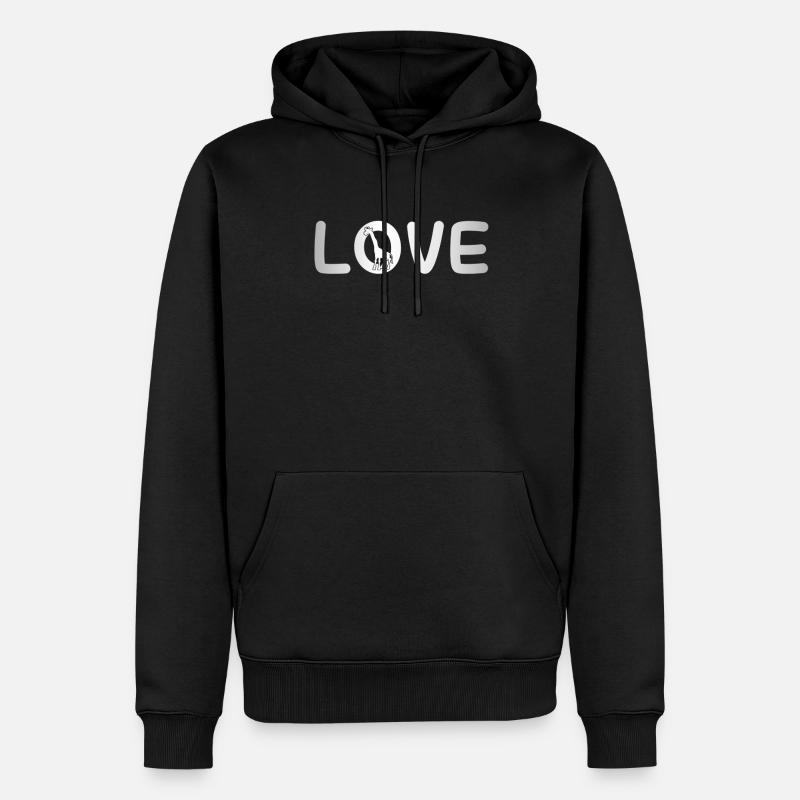 Amour de la girafe - Sweat à capuche Premium bio Homme - noir