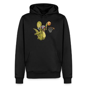 Apatosaurus Dinosaurs Play Basketball Game - Men’s Premium Organic Hoodie - black - Front - Nico (187cm)