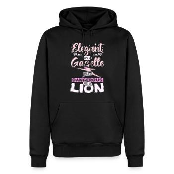 Elegant as a gazelle dangerous as a lion fencing - Men’s Premium Organic Hoodie - black - Front - Nico (187cm)