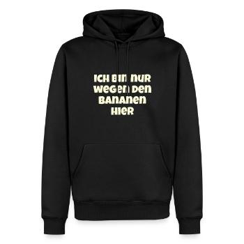 Ich Bin Nur Wegen Den Bananen Hier - Marathon - Männer Premium Bio Hoodie - Schwarz - Vorne - Nico (187cm)