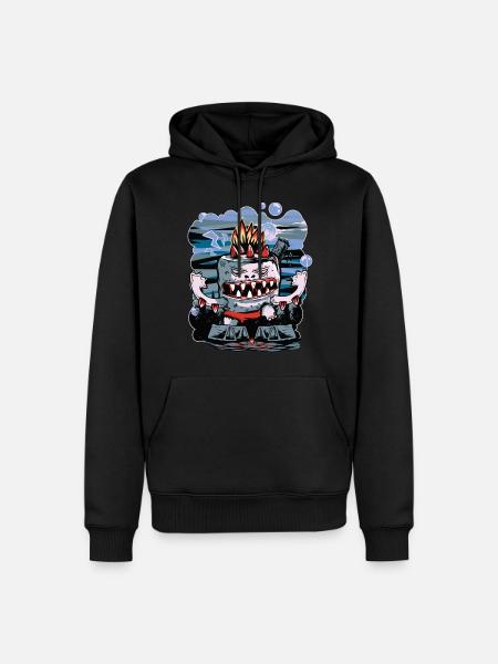 Campfire Tent Camp - Men’s Premium Organic Hoodie - black