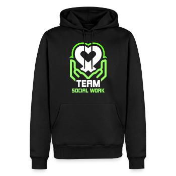 Team Sozialarbeit Soziale Arbeit Sozialarbeiter - Männer Premium Bio Hoodie - Schwarz - Vorne - Nico (187cm)
