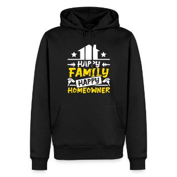 Happy family happy homeowner - Männer Premium Bio Hoodie - Schwarz - Vorne - Nico (187cm)