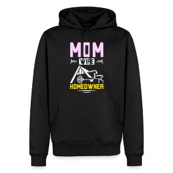 Mom wife homeowner - Männer Premium Bio Hoodie - Schwarz - Vorne - Nico (187cm)
