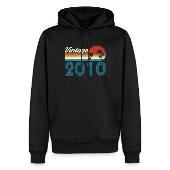 Vintage 2010 Vintage Geburtstag Retro Vintage - Männer Premium Bio Hoodie - Schwarz - Vorne - Nico (187cm)