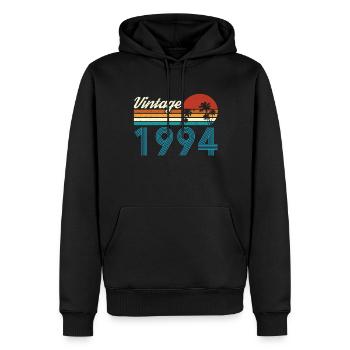 Vintage 1994 Vintage Geburtstag Retro Vintage - Männer Premium Bio Hoodie - Schwarz - Vorne - Nico (187cm)