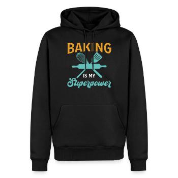 Baking Is My Superpower - Baker - Männer Premium Bio Hoodie - Schwarz - Vorne - Nico (187cm)
