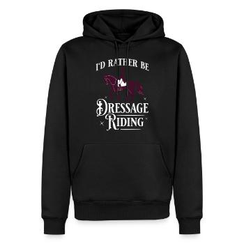 Dressur Reiten Pferd Training Dressurreiten - Männer Premium Bio Hoodie - Schwarz - Vorne - Nico (187cm)