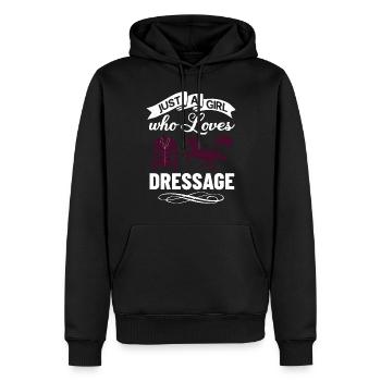 Dressur Reiten Pferd Training Dressurreiten - Männer Premium Bio Hoodie - Schwarz - Vorne - Nico (187cm)