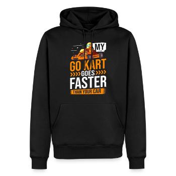 Go Kart Racing Indoor Karting Kartsport Kartbahn - Männer Premium Bio Hoodie - Schwarz - Vorne - Nico (187cm)