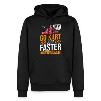 Go Kart Racing Indoor Karting Kartsport Kartbahn - Männer Premium Bio Hoodie - Schwarz - Vorne - Nico (187cm)
