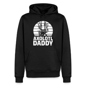 Axolotl Papa Axolotl Kawaii Axolotl Amoureux - Sweat à capuche Premium bio Homme - noir - Devant - Nico (187cm)
