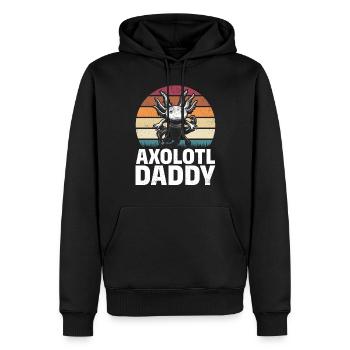 Axolotl Papa Axolotl Amoureux Kawaii Axolotl - Sweat à capuche Premium bio Homme - noir - Devant - Nico (187cm)