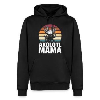 Axolotl Cute Axolotl Mama Kawaii Axolotl Mama - Männer Premium Bio Hoodie - Schwarz - Vorne - Nico (187cm)