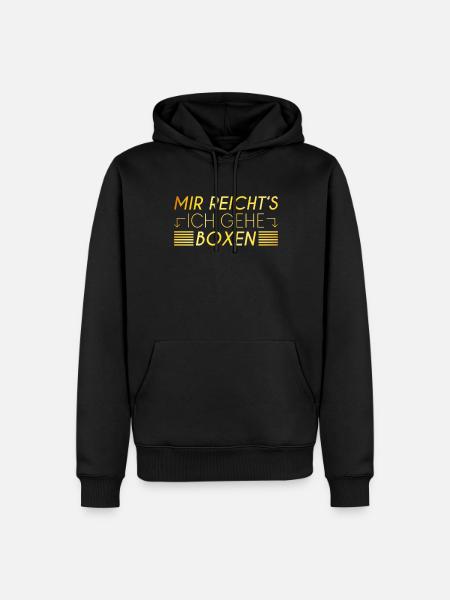 Boxen Spruch - Männer Premium Bio Hoodie - Schwarz