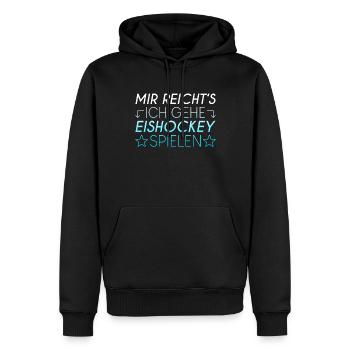 Eishockey Spruch - Männer Premium Bio Hoodie - Schwarz - Vorne - Nico (187cm)