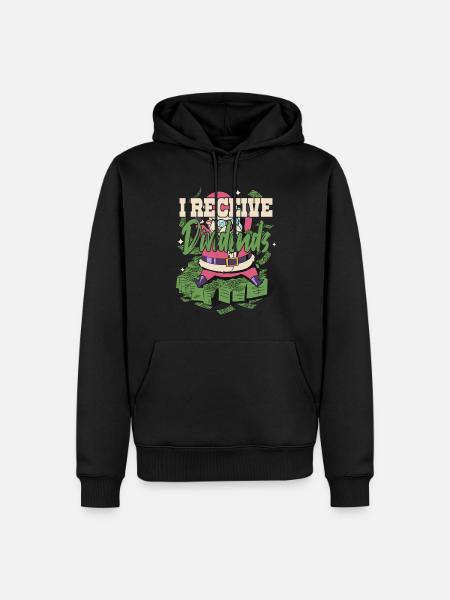 I Receive Dividends - Men’s Premium Organic Hoodie - black